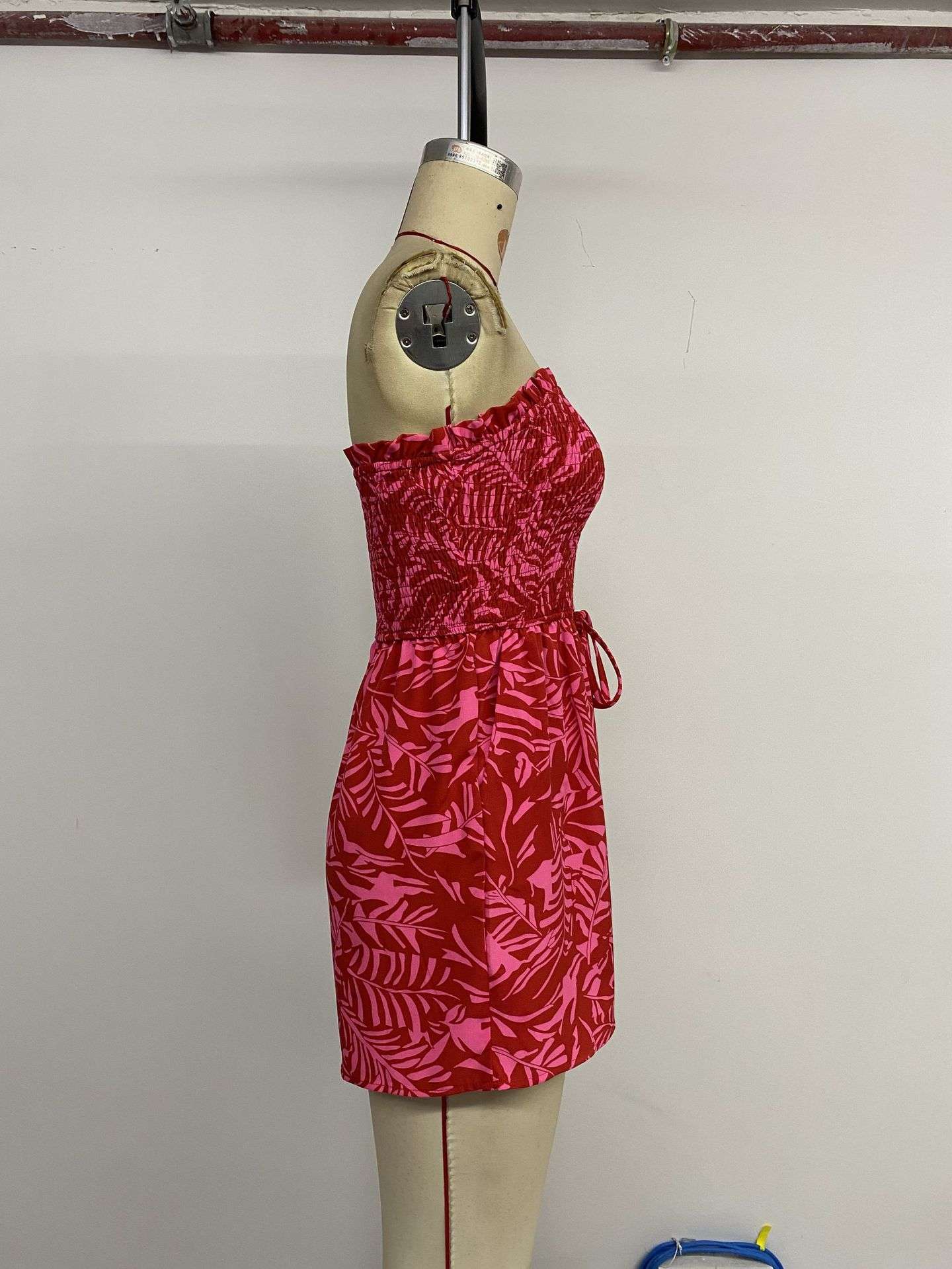 Strapless Tropical Print Romper image 5