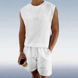 Mens Sleeveless Lounge Set - S, White image