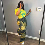 Tie Dye High Waisted Baggy Jeans image 3