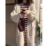 Cozy Cable Knit Long Cardigan image 1