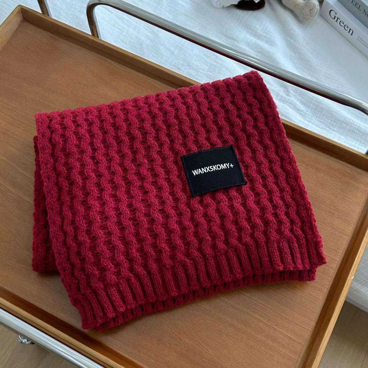 Solid Knitted Warn Winter Scarf image 0