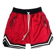Hip Hop Basketball Shorts - S, Red image