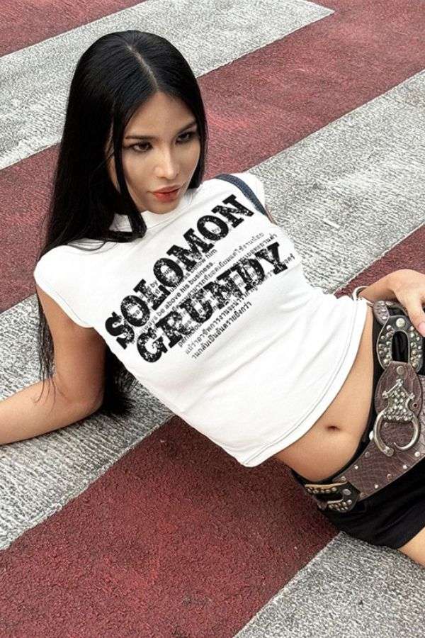 Printed Detailed Crop Top image 1