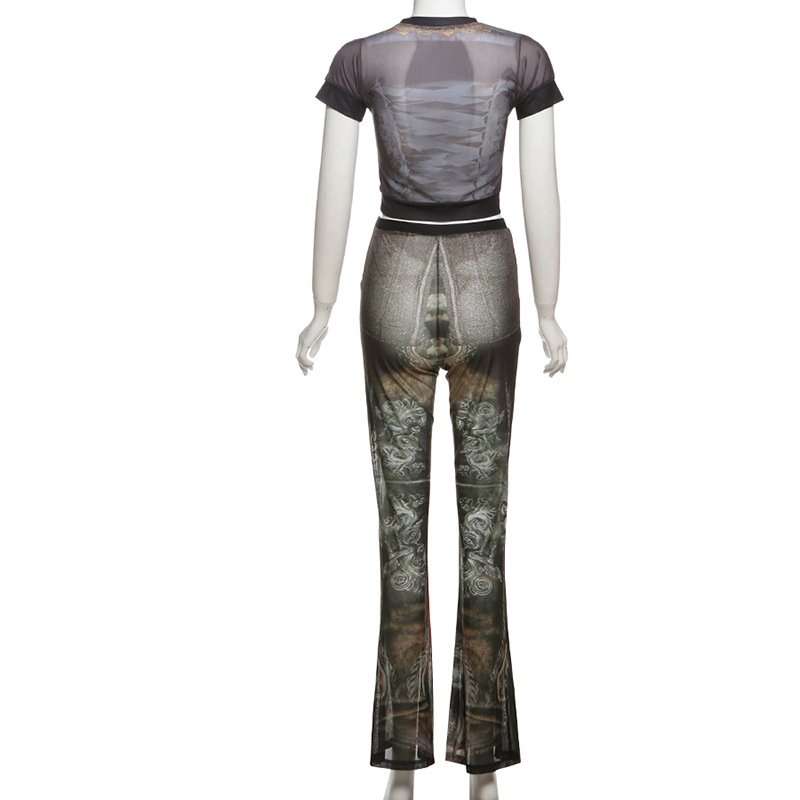 Edgy Printed Two-Piece Long Set image 3