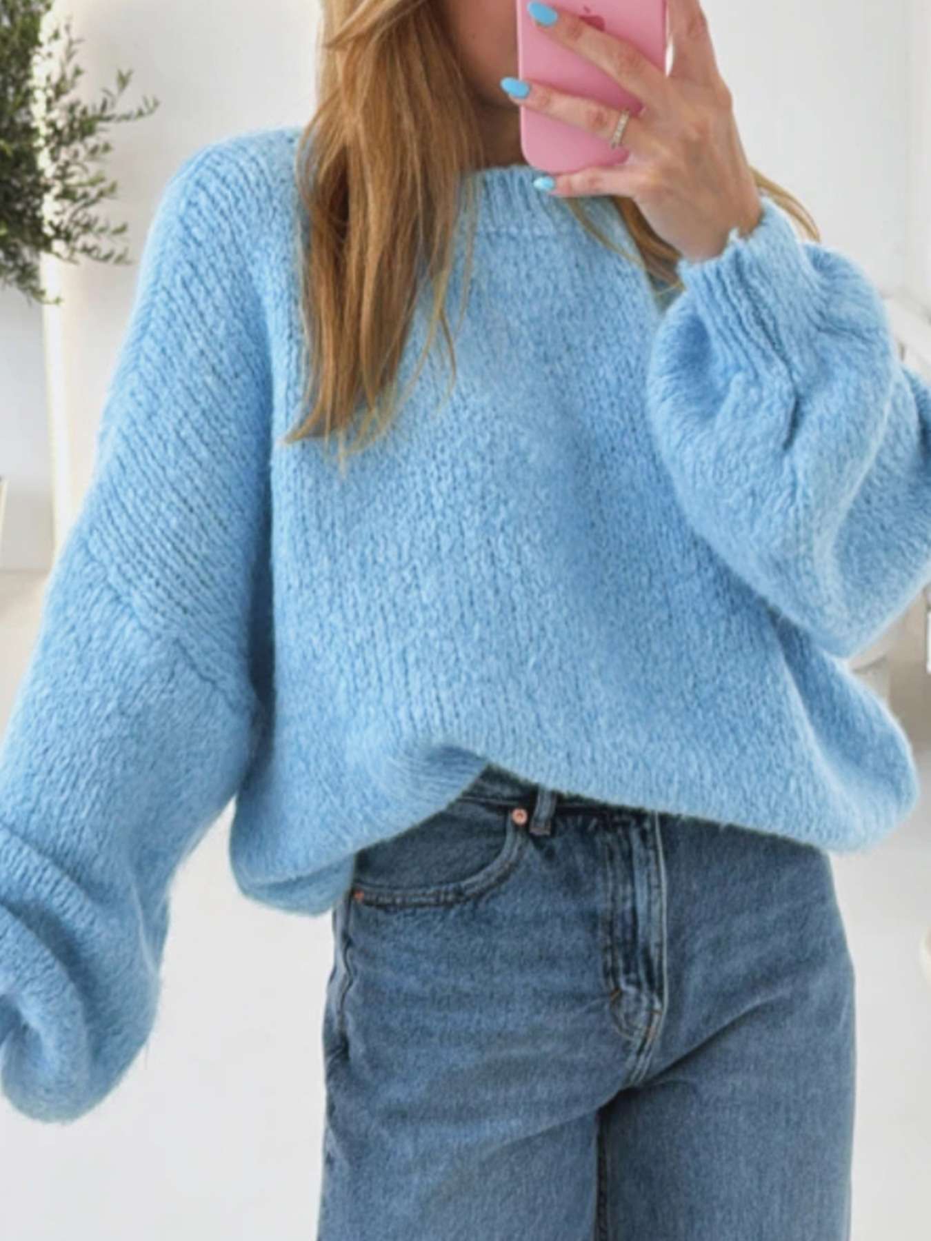 Cozy Knit Sweater with Ribbed Details image 0