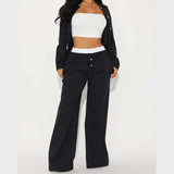 Striped Two Pieces Set - S, Black image