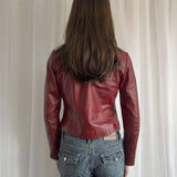 Fitted Biker Jacket with Zipper Pockets image 1
