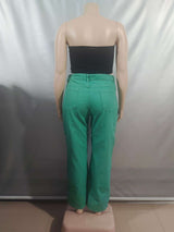 Bold Chain-Detail Wide-Leg Pants image 4