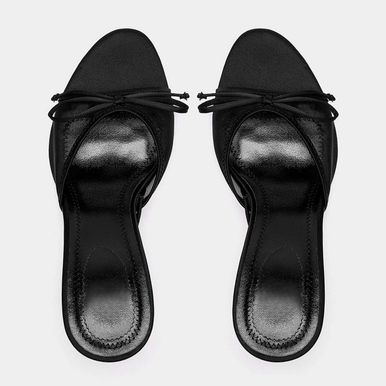 Heeled Mules with Tie Detail image 0