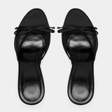 Heeled Mules with Tie Detail image 0