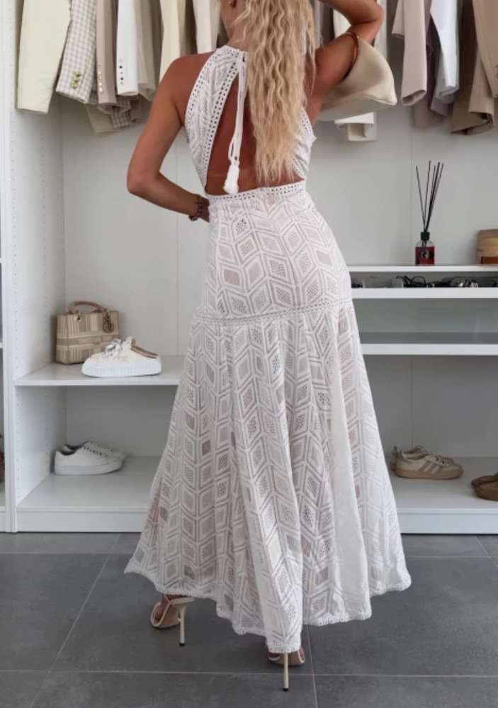 Crochet Cut-Out Maxi Dress image 3