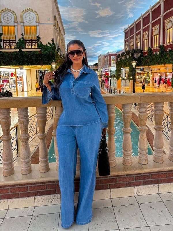 DENIM STYLE CO-ORD SET image 1