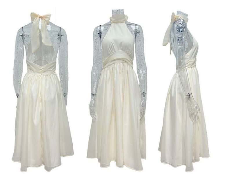 Halter Tulle Midi Dress image 4