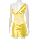 One-Shoulder Dress with Draped Detail image 5