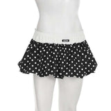 Polka Dot Ruffled Skirt with Elastic Waist image 2