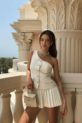 Regal Allure Asymmetric Blazer Dress image 0