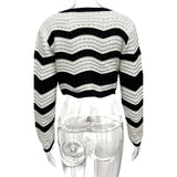 Striped Knit Cardigan Jacket image 4