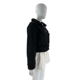 Cropped Zip Up Faux Jacket image 1