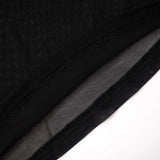 Mesh Patchwork O-Neck White Stripe Skinny Top image 9