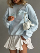 Versatile Casual Round Neck Sweatshirt image 3