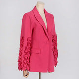 Notched Lapel One Button Women Suit image 2