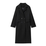 Elegant Long Coat - M, Black image