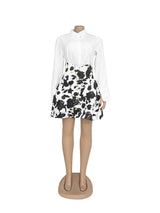 White Floral High-Waisted Skirt Dress image 3