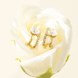 Floral Hoop Earrings image 2