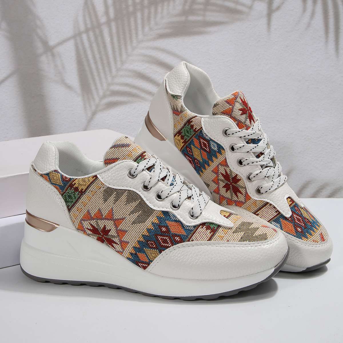 Colorful Ethnic Pattern Sneakers