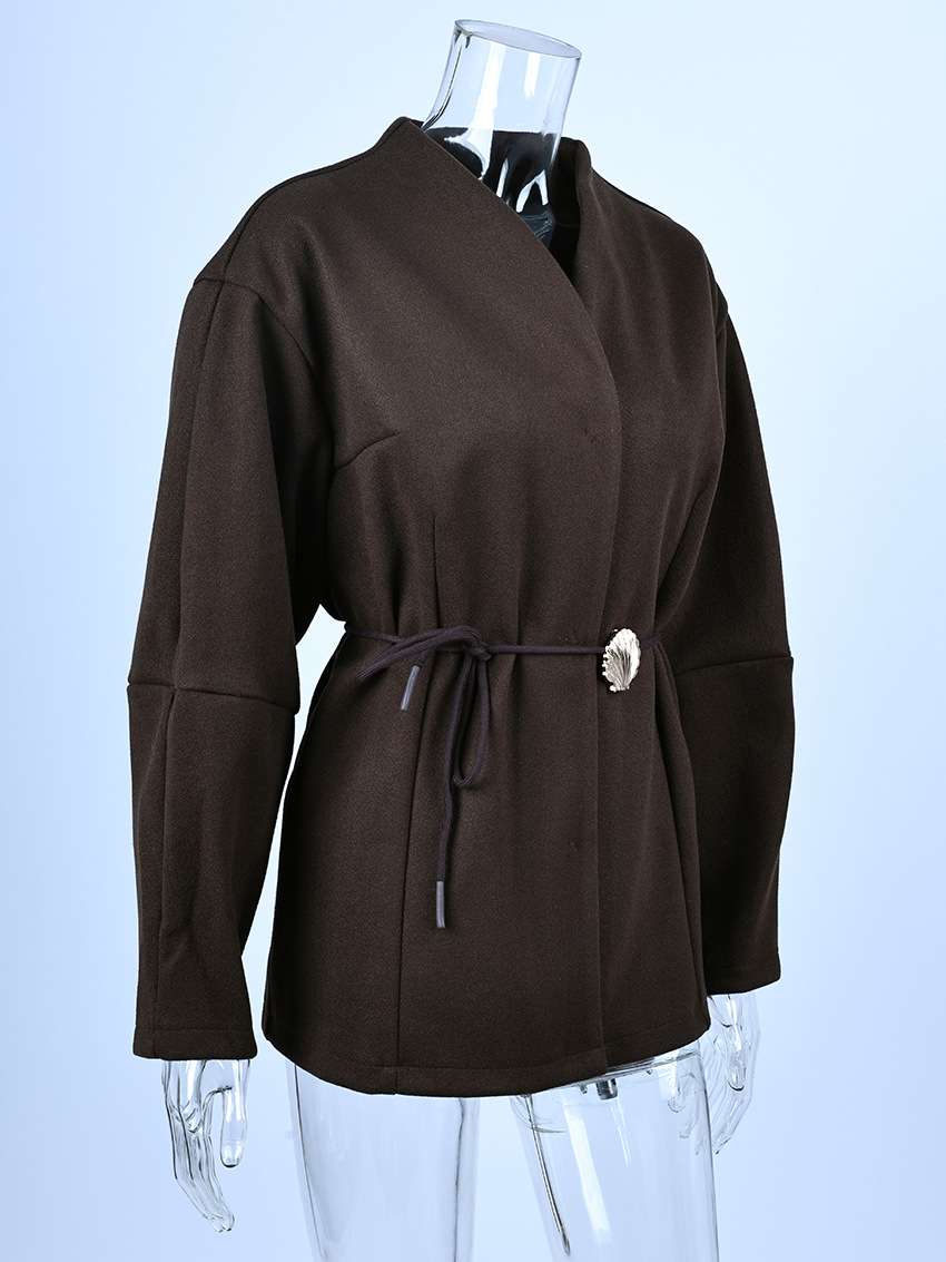 Elegant Oversized Coat with Belt image 4