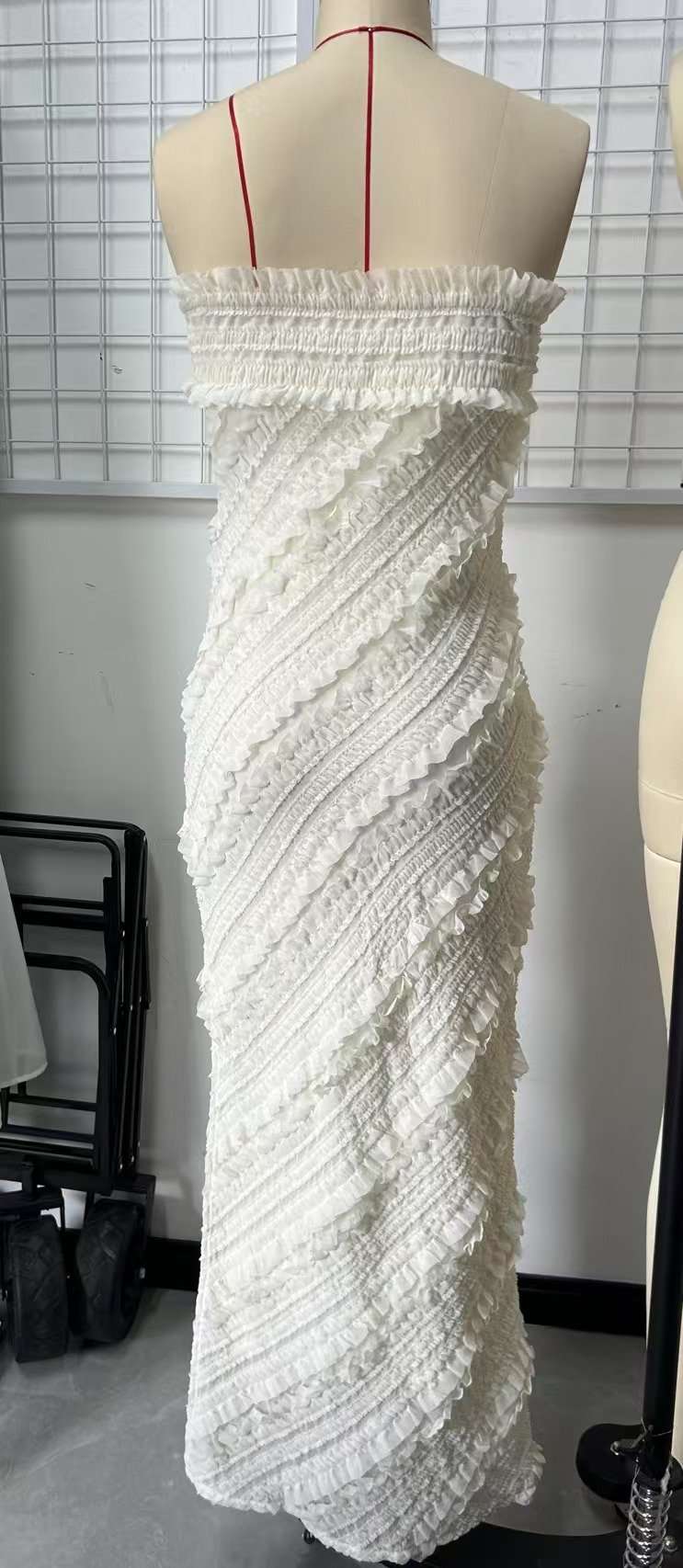 Strapless Textured Maxi Dress image 3