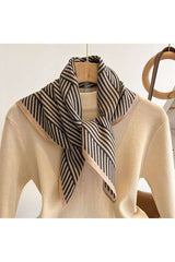 Striped Print Scarf Shawl Hijab for Women image 1