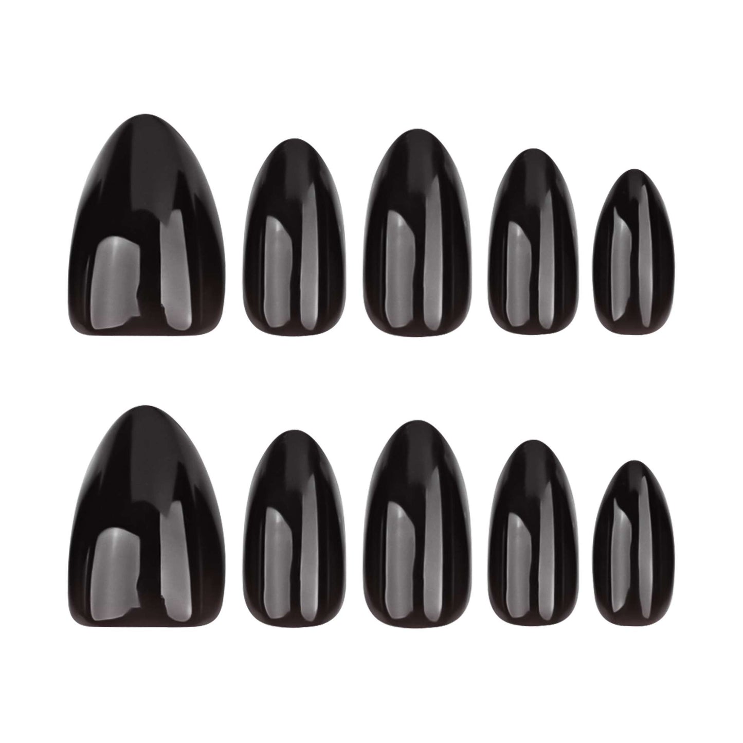 Black Nail Art with Glossy Finish image 4
