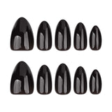 Black Nail Art with Glossy Finish image 4