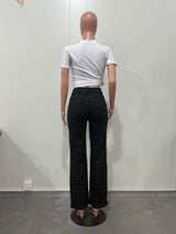 High-Waisted Wide-Leg Jeans with Embellishments image 5