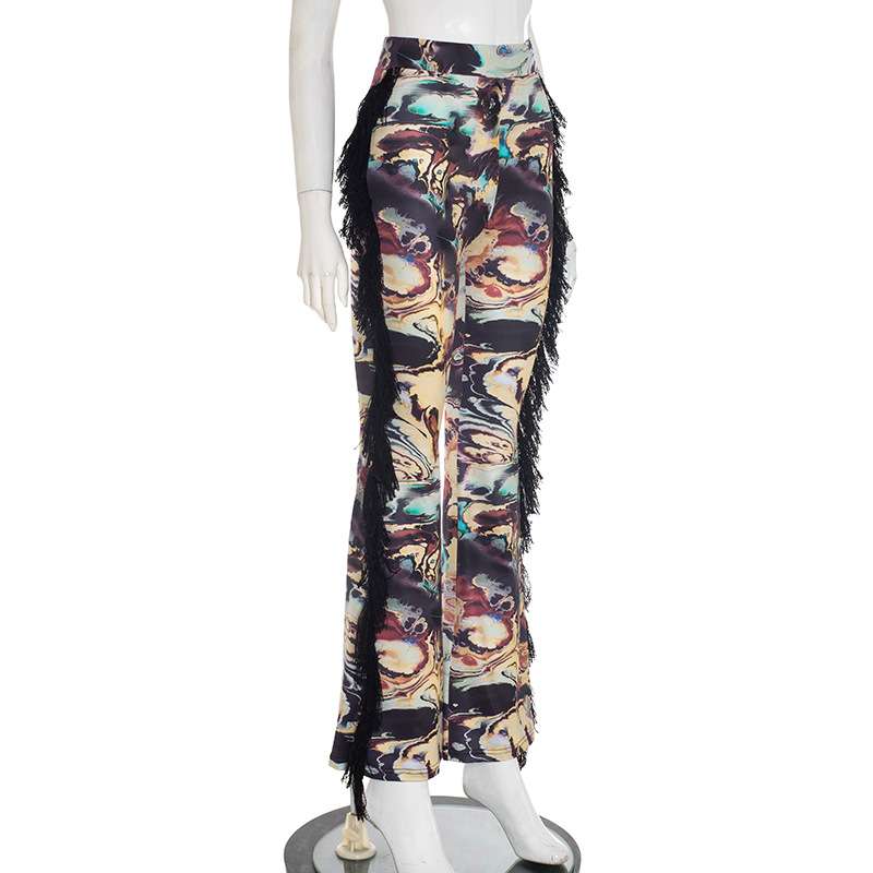 Abstract Print Wide-Leg Pants image 4