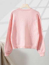 Knit Cardigan with Cherry Embroidery image 5