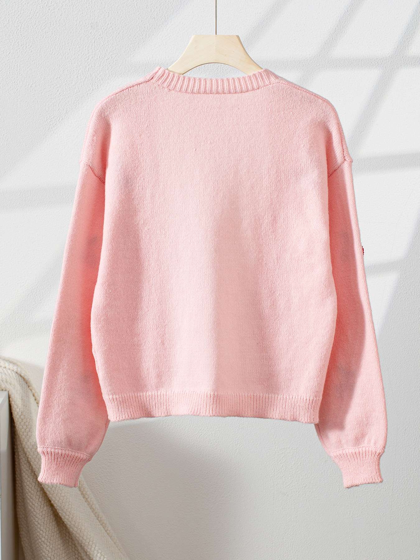 Knit Cardigan with Cherry Embroidery image 5