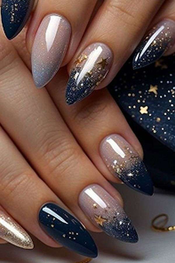 Galaxy Night Sky Press-On Nail Set image 0