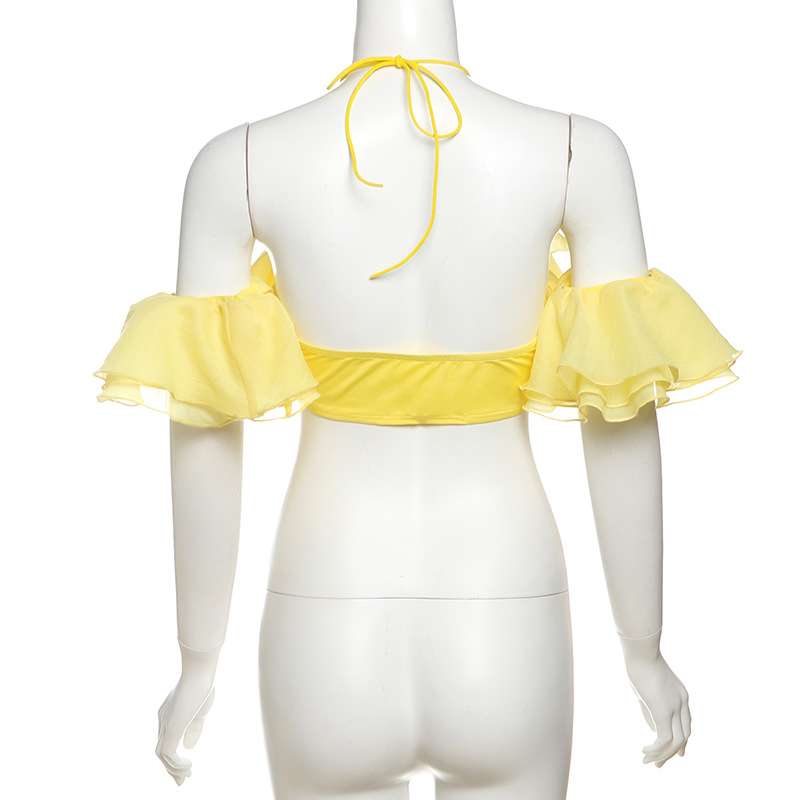 Ruffled Off-Shoulder Crop Top image 5