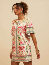 Colorful Floral Print Dress image 7