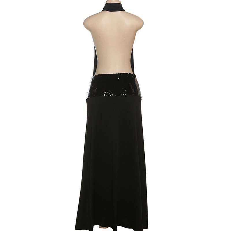 Halter Maxi Dress with Sequin Belt image 3