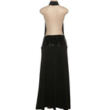Halter Maxi Dress with Sequin Belt image 3
