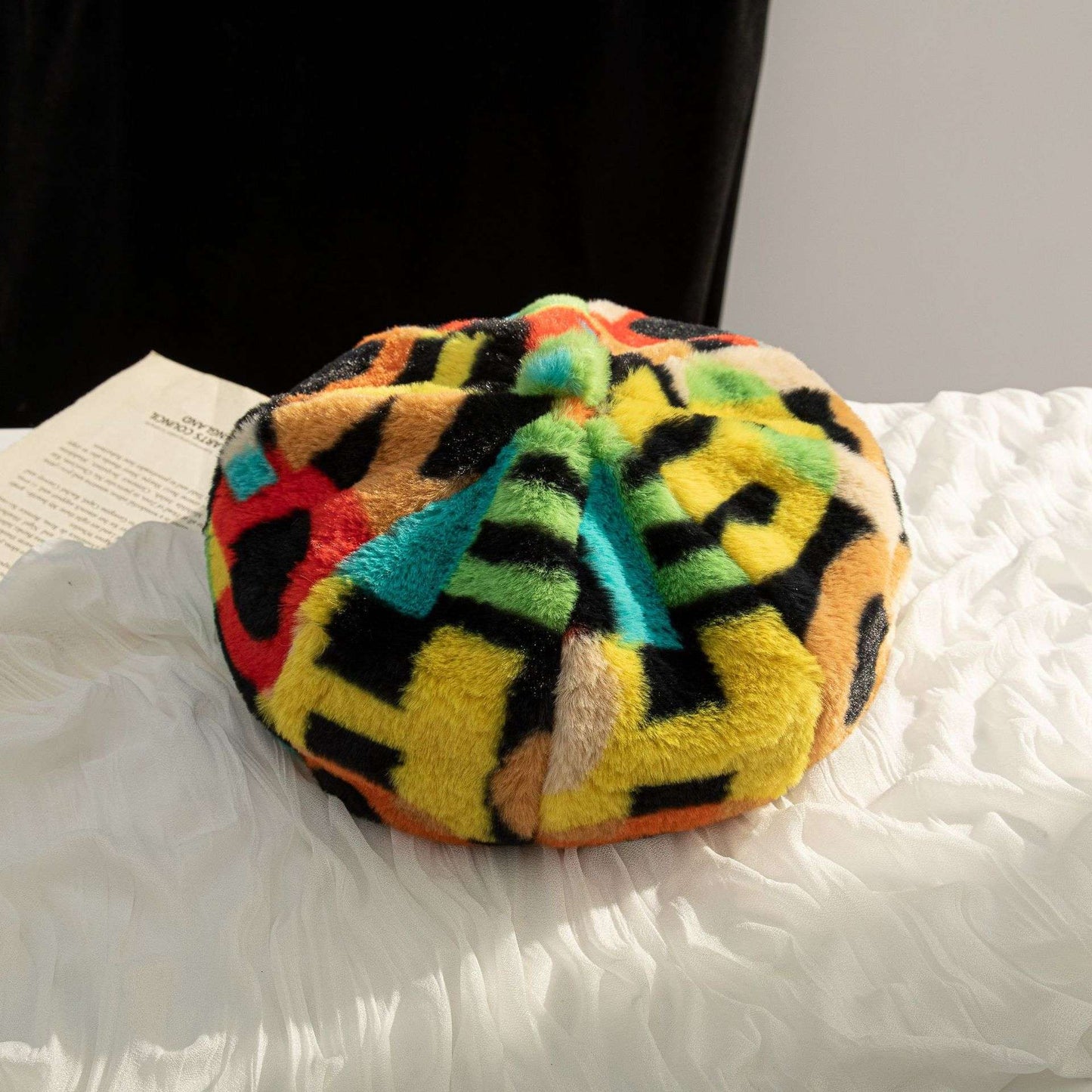 Winter Women Fashion Cow Plush Beret image 0