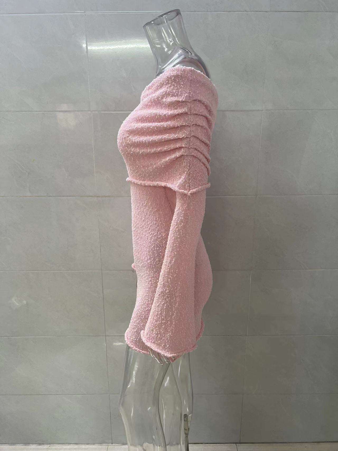 Off-Shoulder Sheath Mini Dress image 8