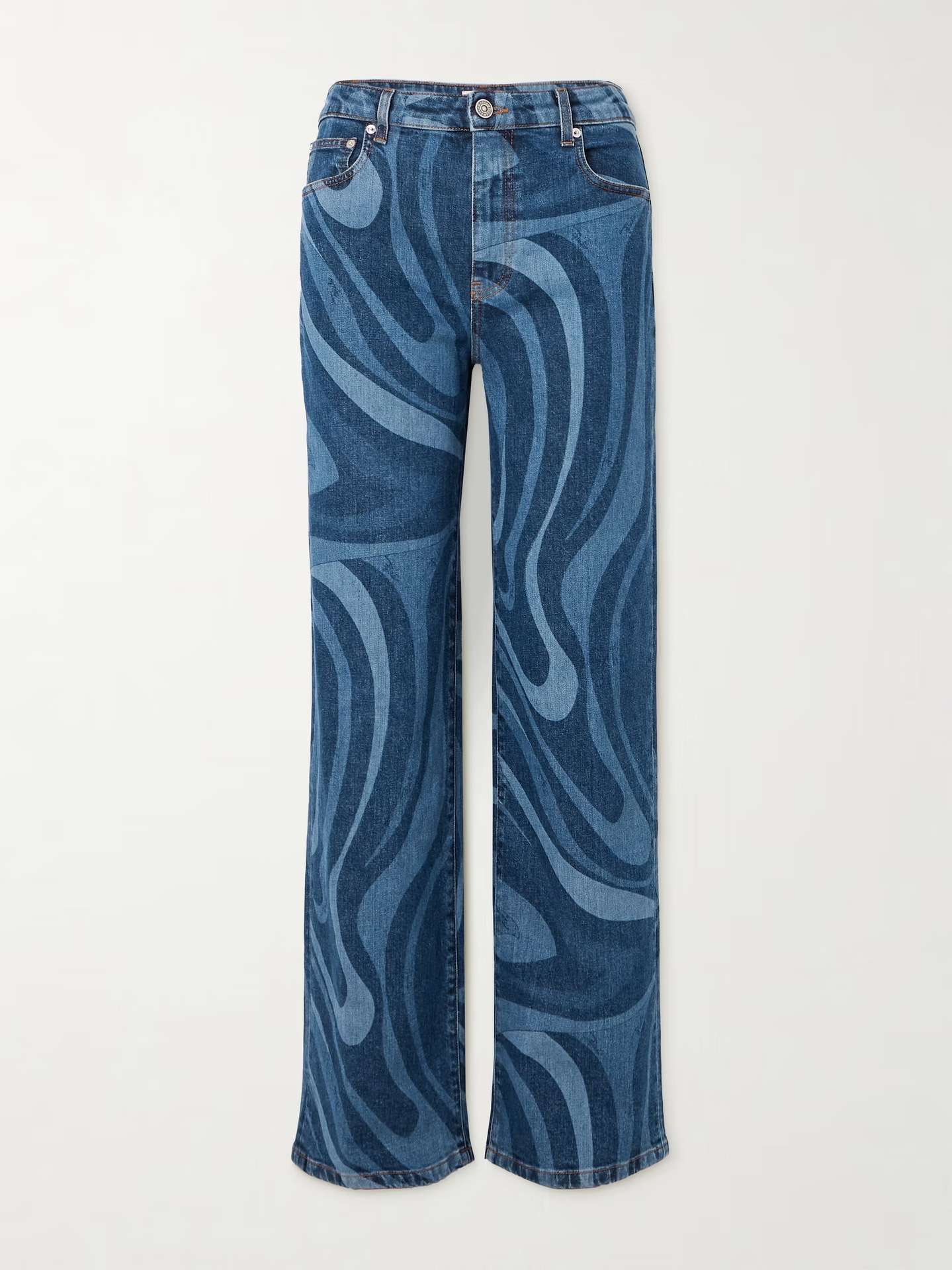 Abstract Pattern Wide-Leg Jeans image 4
