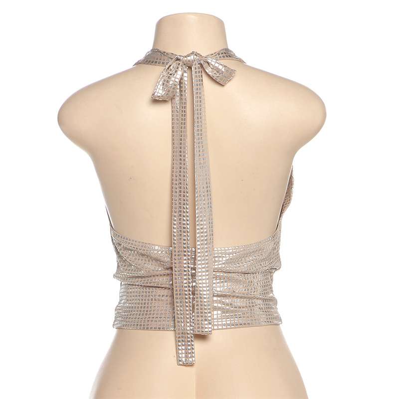 Sparkling Cowl Neck Tank Top image 3