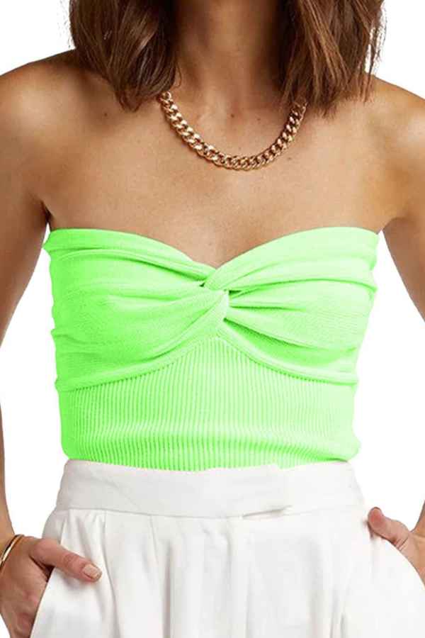 Sexy Solid Color Off Shoulder Knitted Fashion Crop Top image 8