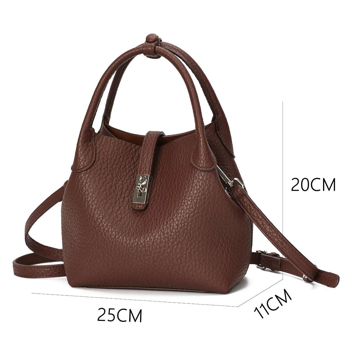 Textured Faux Leather Handbag