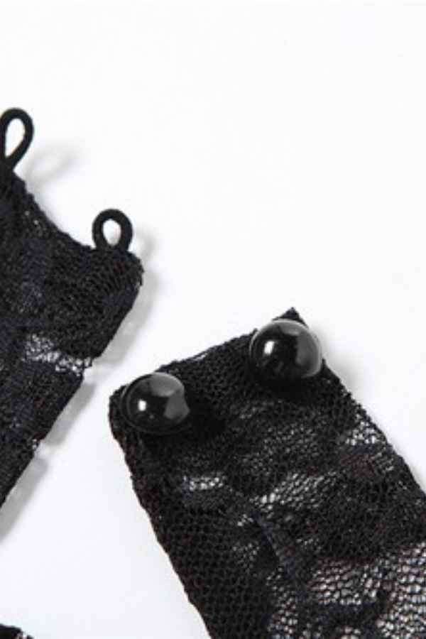 Sexy See-Through Mesh Open Back Glove Detail Jumpsuit image 6